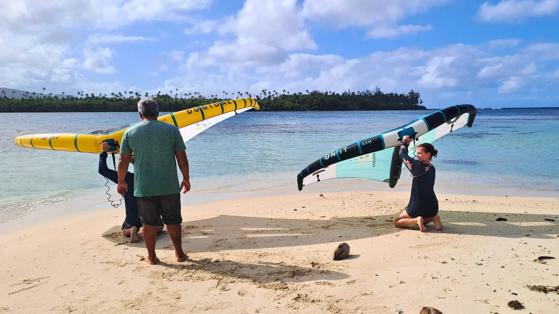 Initiation wing foil en famille Initiation wing foil