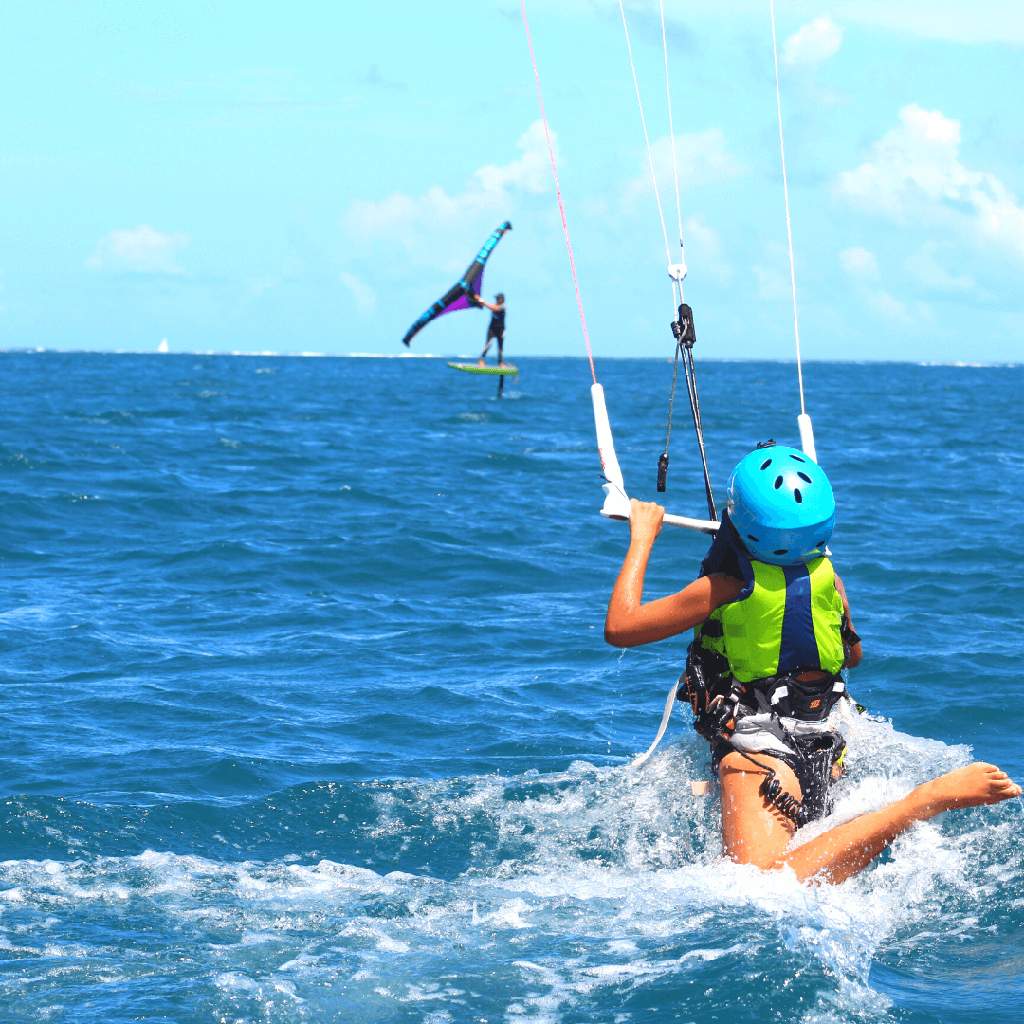 kitesurf body drag tahiti french polynesia