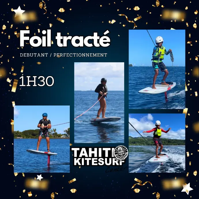 Foil tracté cours à la séance 